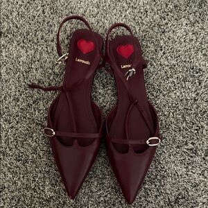 Larroude Burgundy Women's Shoes